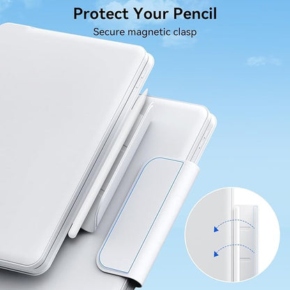GGQFGTOJ for iPad 9th Generation Case with Keyboard,Magic Style Keyboard Case for iPad 9th/8th/7th Gen 10.2 inch - Floating Cantilever Magnetic Stand Multi-Touch Trackpad (White)