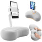 SAIJI Tablet Pillow Stand, Kindle Holder Compatible with 4.7-15.6” Kindle, Phone, Portable Monitor, 360° Adjustable Tablet Stand for Bed with Flexible Dual Axis Arm&Microbead Cushion (Orange)