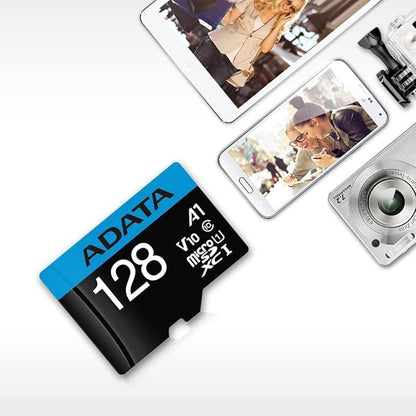 ADATA Premier 128GB 3-Pack MicroSDHC/SDXC UHS-I Class 10 V10 A1 Memory Card with Adapter Read up to 100 MB/s (128GB 3 Pack)