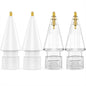 NIUTRENDZ 4 Pack Replacement Tips for Apple Pencil 2nd Generation and 1st Generation Fine Point Metal Tip, Wear-Resistant & Precise Control (1.95mm, White + Clear)