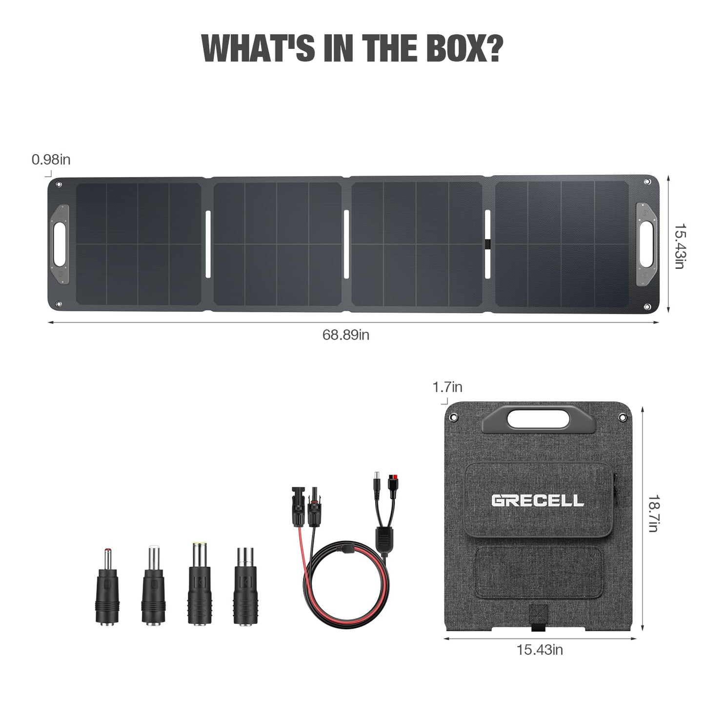120W Portable Solar Panel for Power Station Generator, Ultra Light 5.7lbs