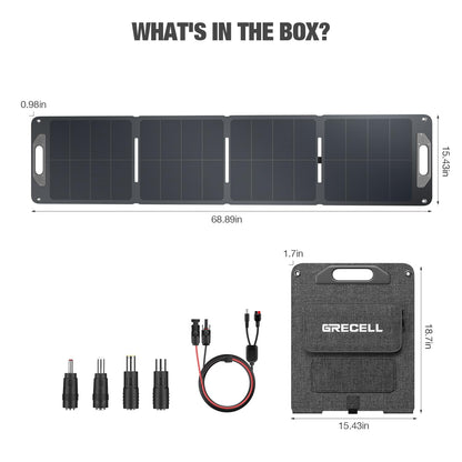 120W Portable Solar Panel for Power Station Generator, Ultra Light 5.7lbs