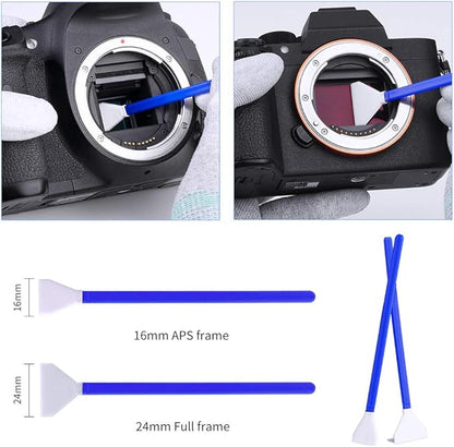 K&F CONCEPT Professional Lens Cleaning Kit for DSLR & Mirrorless Cameras with APS-C/Full-Frame Sensor Cleaning Swabs/Lens Cleaner/Gloves/Camera Blower/Lens Pen Brush/Microfiber Cloths/Carrying Case
