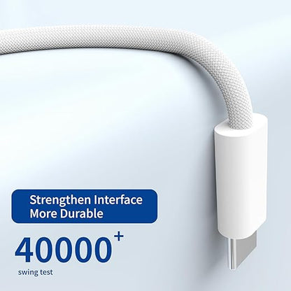140W USB-C to Magnetic 3 Cable, Safe Charging Cable Compatible with MacBook Pro 2021 M1 Pro & Max 14" 16", MacBook Air 2022 M2, 2023 M2 Pro & Max 14" 16" - 6.6ft White