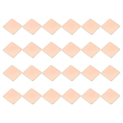 PATIKIL Copper Heatsink Pad Shims, 24 Pcs 20x20x0.5mm Copper Pad Shim IC Chipset GPU CPU Thermal Heatsink for Cooling Laptop Desktop Computer