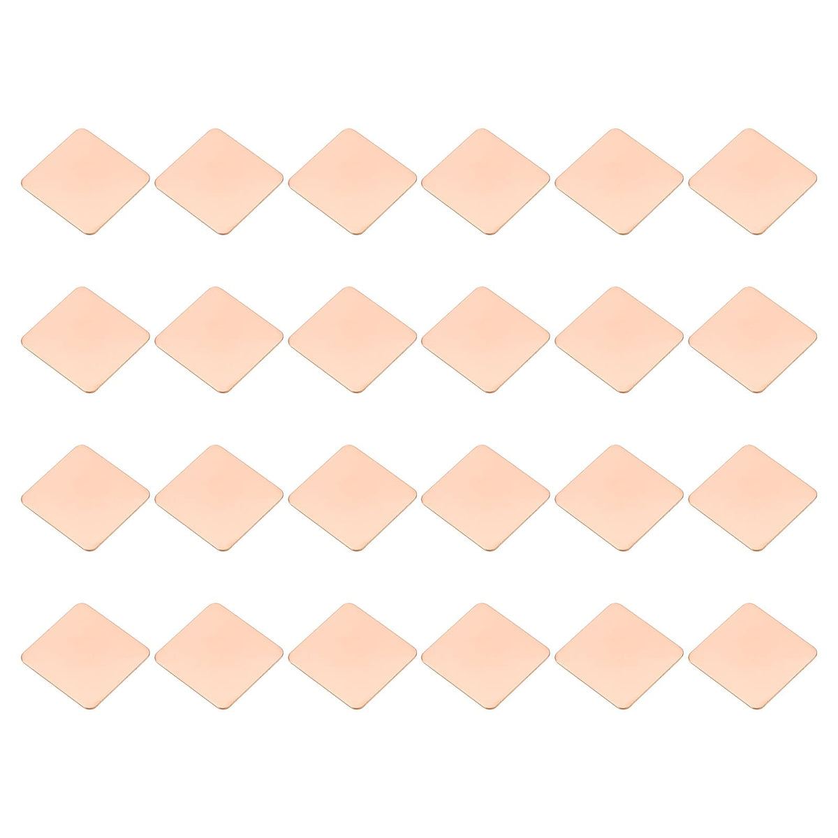 PATIKIL Copper Heatsink Pad Shims, 24 Pcs 15x15x1.5mm Copper Pad Shim IC Chipset GPU CPU Thermal Heatsink for Cooling Laptop Desktop Computer