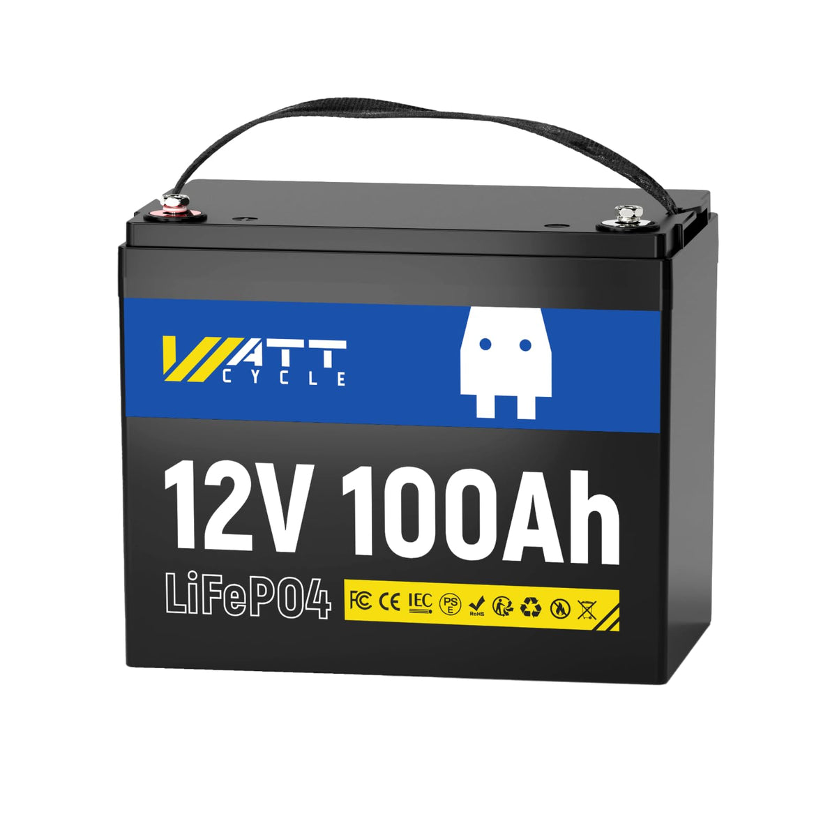 WattCycle 12V 100Ah LiFePO4 Battery, BCI Group 24
