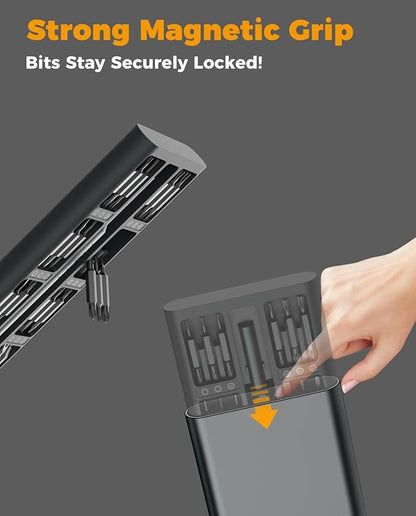 72 in 1 Electric Screwdriver Kit, 3.7V Dual-Head Precision Screwdriver Set with 3.5N.m Manual Screwdriver and 0.3N.m Mini Electric Screwdriver, Magnetic Case for Repair Cameras, Laptops, DIY Kits