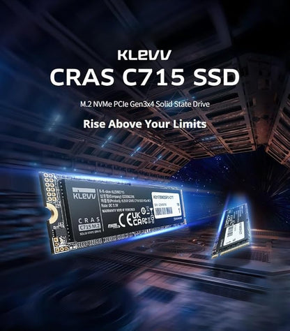 KLEVV CRAS C715 256GB M.2 2280 NVMe PCIe Gen3x4 Laptop & Desktop, up to 3000MB/s (K256GM2SP0-C7T)