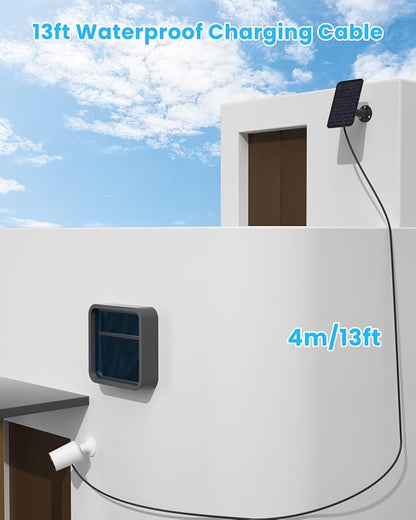 5W Solar Panel Charger Compatible with Blink Outdoor/Outdoor(3rd Gen)/XT XT2 Camera, Solar Panel for Blink Camera, 13.1ft Charging Cable & Rubber Plug, IP65 Weatherproof with Secure Wall Mount, 1 Pack