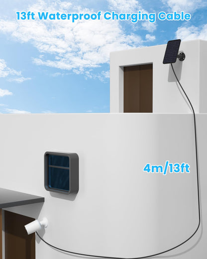 5W Solar Panel Charger Compatible with Blink Outdoor/Outdoor(3rd Gen)/XT XT2 Camera, Solar Panel for Blink Camera, 13.1ft Charging Cable & Rubber Plug, IP65 Weatherproof with Secure Wall Mount, 3 Pack