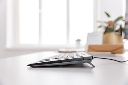 Cherry Stream Keyboard TKL Wired USB Keyboard TenKeyLess Compact Version Without Number Pad. Super Silent Keystroke. Ideal for Office and Industrial Use. White