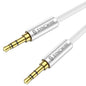 SYNCWIRE 3.5mm Nylon Braided Aux Cable (3.3ft/1m,Hi-Fi Sound), Audio Auxiliary Input Adapter Male to Male AUX Cord for Headphones, Car, Home Stereos, Speaker, iPhone, iPad, iPod, Echo & More – Silver