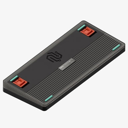 nuphy Halo75 V2 Mechancial Gaming Kyeboard,75% Wireless Hot Swappable Bluetooth Keyboard,83 Kyes RGB Backlit Keyboard,Support Bluetooth/2.4GHz/USB-C-Black Silent Red Clear-Top Switch