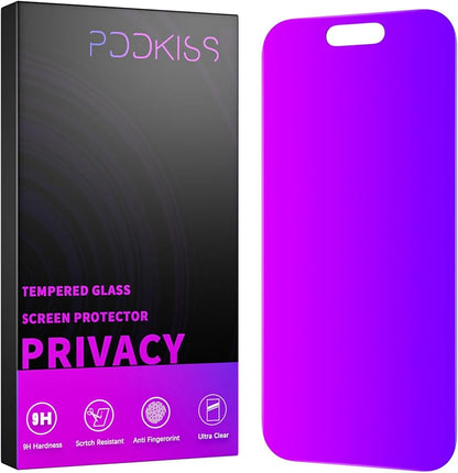Compatible for iPhone 16 Pro Max Privacy Screen Protector Tempered Glass 6.9 Inch, Purple Gradient Anti Spy Anti Blue Light HD Easy Installation