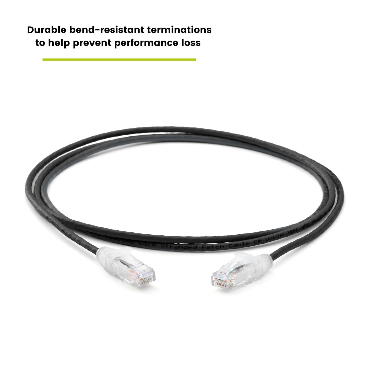 TRUECABLE Cat6 Component Rated Patch Cable, Unshielded (U/UTP), 5ft, Black, 28AWG Stranded Pure Copper, Snagless 10G High-Speed Ethernet Cable, PoE++ 4PPoE 100W, UL Listed, RoHS-3, 1 Pack