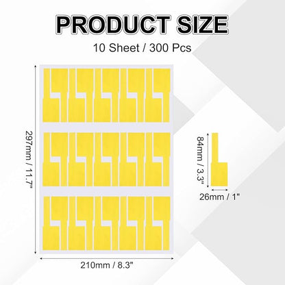 uxcell 300 Pcs Cable Labels, Waterproof Wire Cord Labels Tags, Cord Organizer Management Tags for Charger Cable Organizer Wire Markers Printer and Handwriting, Yellow