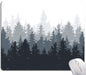 Forest Mouse Pad - Square Waterproof Non-Slip Rubber Base for Office Laptop, 9.5"x7.9"x0.12" Inch (Watercolor Forest)