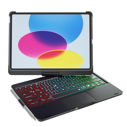 doqo iPad A16 11th & iPad 10th Case with Keyboard & Trackpad,360° Rotating