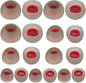 Earbud Tips Replacement Earbud Tips Earbud Replacement Tips Headphone Earbud Tips Earbuds Replacement Tips Eartips Compatible with Powerbeats 2 Powerbeats 3 Lg Samsung Earbuds Red SML 9 Pairs