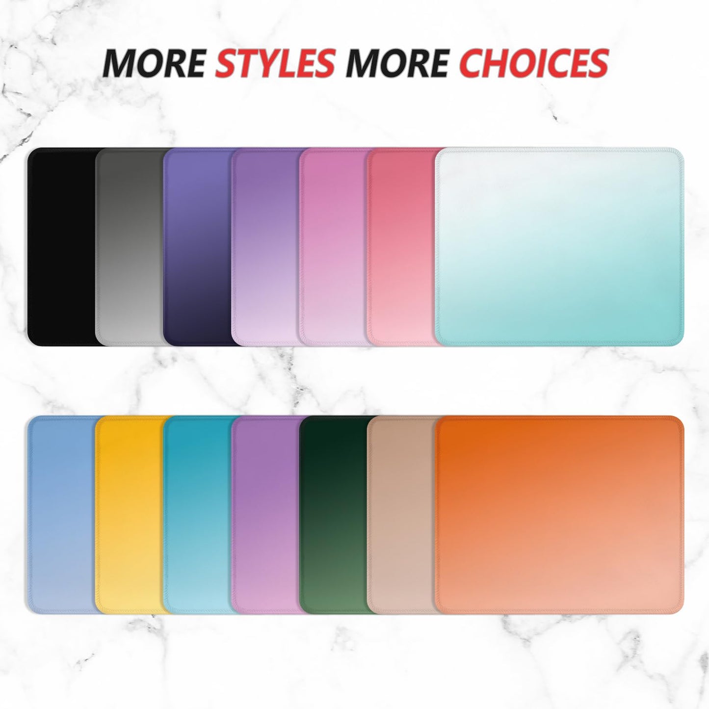 ITNRSIIET Mouse Pad Non-Slip Rubber Base Smooth Surface Stitched Edges Waterproof Durable Compatible with All Mice for Office & Gaming, Desk Accessory, 10.2x8.3x0.12 inch, Lavender Gradient