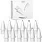 Inesore 6 Styles Replacement Tips for Apple Pencil Pro,Multiple Options Metal Durable Nibs Accessories for Apple Pencil Pro/2nd Generation/1st Gen/USB-C (12 Pack)