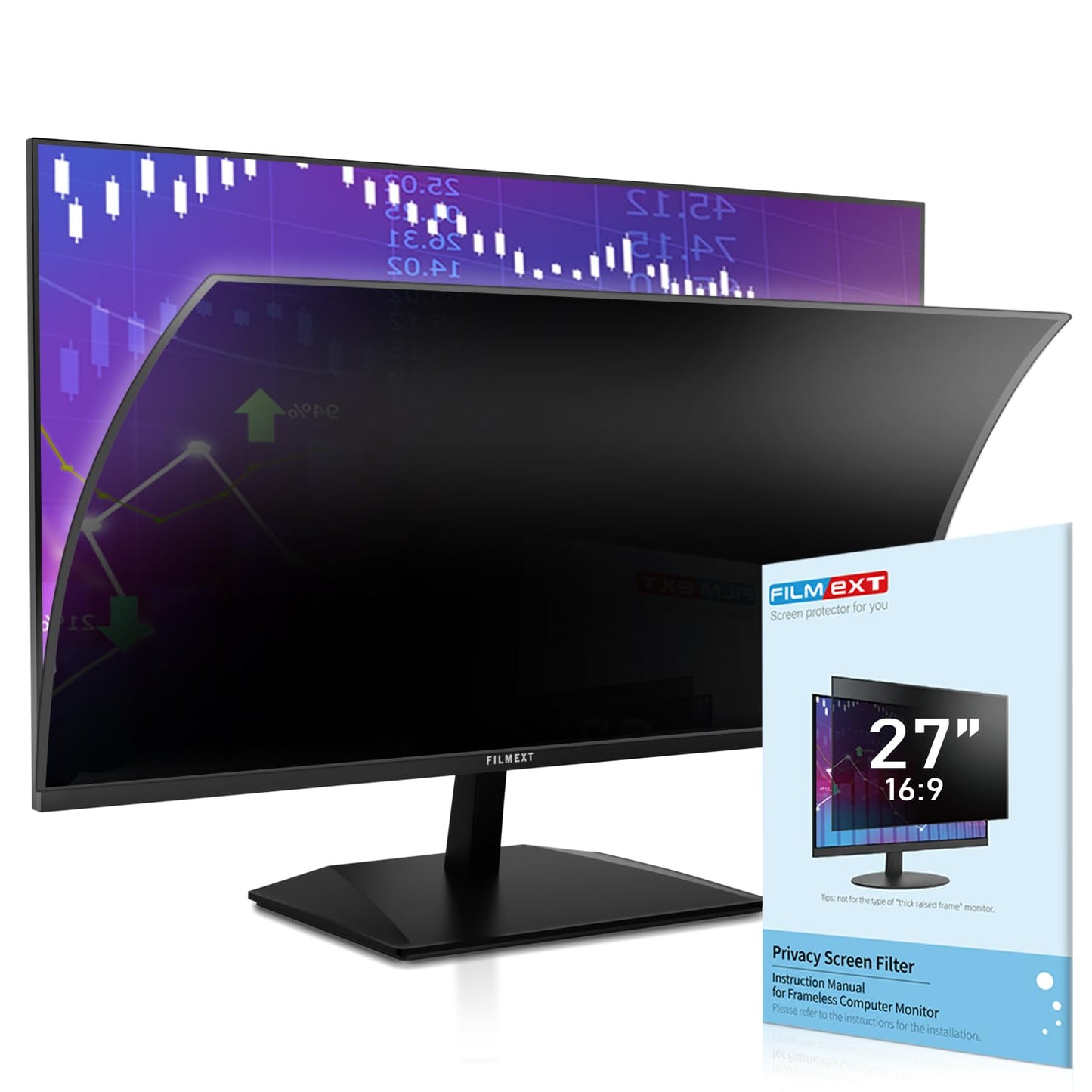 FILMEXT 2026 Upgrade 27 Inch Computer Privacy Screen Filter