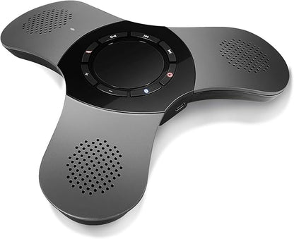 Conference Speaker with Microphone 360°Voice Pickup USB-C Speakerphone Home Office Compatible Skype/Teams/Zoom Noise Cancelling Omnidirectional Meeting Room Bluetooth Speaker with Mic for 10 People