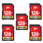 GIGASTONE 128GB SD Card 5-Pack UHS-I U1 Class 10 SDXC Memory Card Full HD Video for Digital Camera Speed up to 80MB/s, Full-Sized SD Card, with 5 mini case