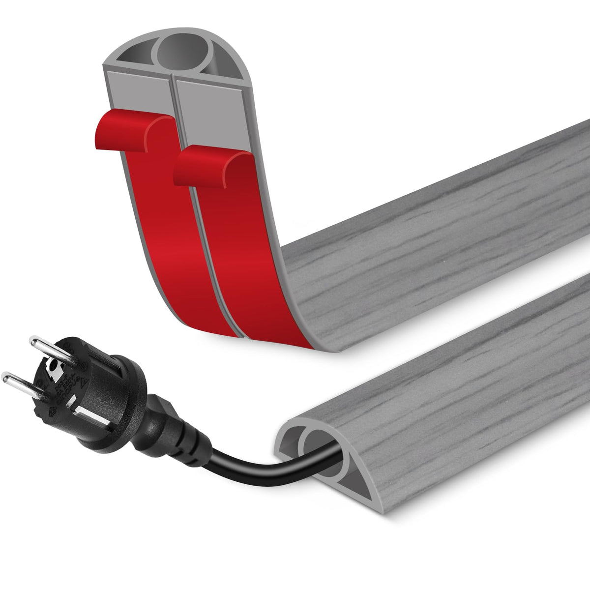 EYAYEN Floor Cord Cover for Wires on Floor Self Adhesive Cord Hider