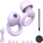 Earplugs for Sleeping & Noise Reduction - Soft Silicone Earplugs with 7 Pairs Ear Tips & One Connection Cord, Hearing Protection for Sleeping, Concerts, Work & Sound Reduction 25dB-30db