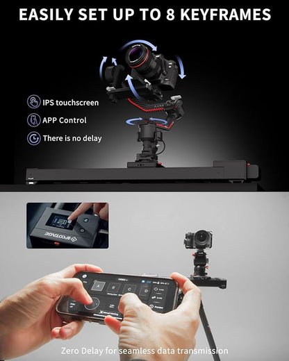IFOOTAGE Shark Slider Nano II 660,Motorized Camera Slider,Compatible with DJI RS2, RS2Pro, RS3 Pro, RS4, RS4 Pro,Video Stabilizer Rail,Video,Timelapse,Panorama,Stop Motion,Marco,Max.Payload 15.4lbs