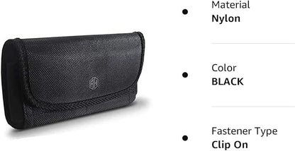 AH Military Grade Nylon Cell Phone Pouch - Clip Holder for Belt Loop, Fits iPhone 13/14 Max/Pro, S20 Plus, Otterbox (Large)