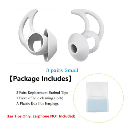 CYADCI Silicone Earbud Tips 3 Pairs Small Eartips Compatible with Bose QuietComfort Earbuds and Sport Earbuds