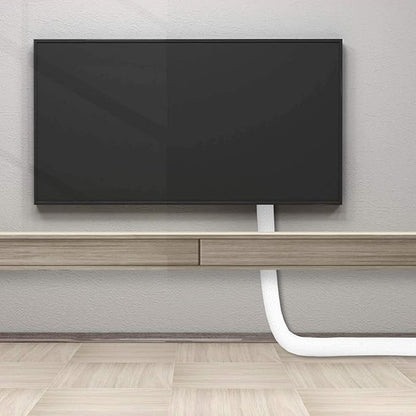 20ft - 1 inch White Cable Sleeve, Cable Organizer for Desk PC TV Computer, Wire Protector Cable Wrap Cover, Cord Management for Home Office