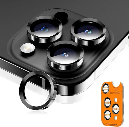 Wumigoo Camera Lens Protector for iPhone 16 Pro Max/16 Pro- Black