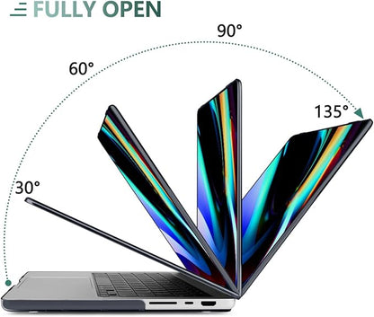 DONGKE for M4 MacBook Pro 16 Inch Case 2024 2023 2021 A3403 A3186 M3 A2991 M2 A2780 M1 A2485 Pro/Max Chip, Plastic Hard Shell Case & Keyboard Cover for Mac Pro 16 with Touch ID, Golden Wave