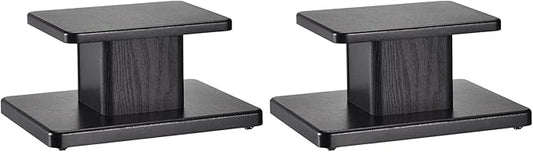 MECCANIXITY Wood Speaker Stands, 2 Pack 5.9 Inch (15cm) Universal Speaker Stand Hollowed Bases Enhanced Audio Listening for Home Theaters Cinema