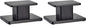 MECCANIXITY Wood Speaker Stands, 2 Pack 5.9 Inch (15cm) Universal Speaker Stand Hollowed Bases Enhanced Audio Listening for Home Theaters Cinema