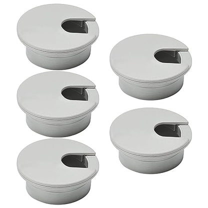 5 Pcs Desk Grommet 1-3/8" / 35 mm, Desk Cord Hole Cover, Cable Grommet ABS Plastic, Desk Hole Grommet for Home & Office Pc, Detachable Cable Cord Organizer-Light Grey
