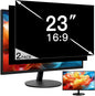 2 Pack 23 Inch Privacy Screen for Computer Monitor 16:9 Aspect Ratio, Eye Protection Anti Glare Computer Screen Cover, Removable Anti-Scratch Computer Screen Privacy Shield for 23'' Widescreen Monitor
