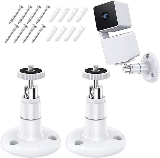 FASTSNAIL Wall Mount Kit for Wyze Cam Pan V3/ Wyze Cam V4/V3 - 2 Pack White