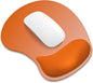 ITNRSIIET Ergonomic Mouse Pad, Cushioned Gel Wrist Rest, Non-Slip Base, Smooth Surface, Cute Multi-Color, 9.5 x 8.2 in, Peach Gradient