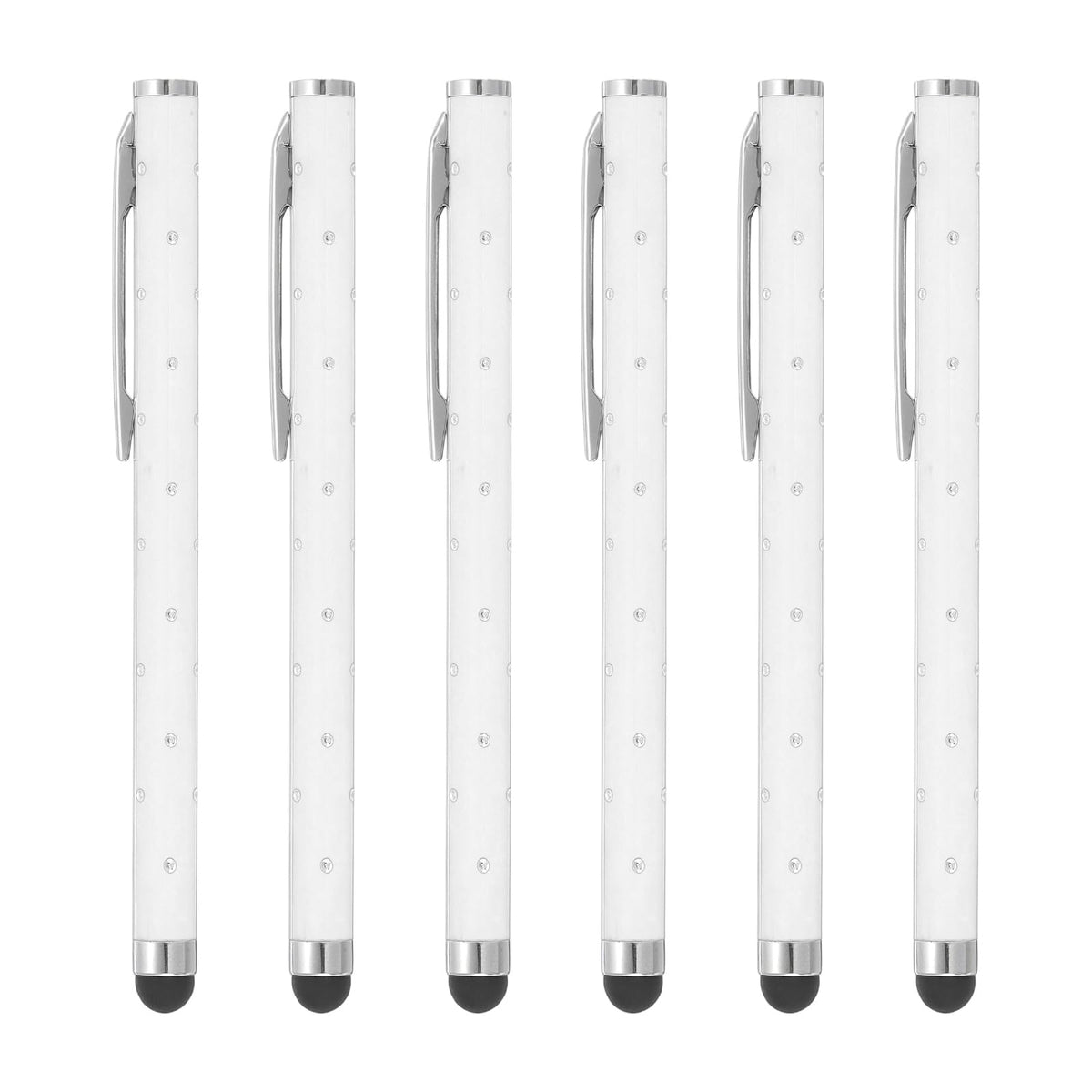 PATIKIL Stylus Pens for Touch Screens, 6 Pcs High Precision Universal Bling Stylus Crystal Metal Capacitive Pen for Touch Screen Devices Phone Tablets Laptop, Pink