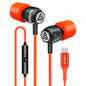 LUDOS Clamor Wired Earbuds in-Ear Headphones, 5 Years Warranty, Earphones with Microphone, Noise Isolating Ear Buds, Memory Foam for iPhone, Samsung, School Students, Kids, Women, Small Ears - Purple
