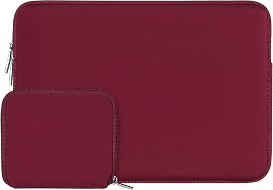 MOSISO Laptop Case 13.3 inch, 13-13.3 inch Laptop Sleeve Bag Compatible with MacBook Air/Pro 13 / Pro 14, HP Dell ASUS Lenovo Notebook, Neoprene Computer Sleeve Bag with Small Case, Red