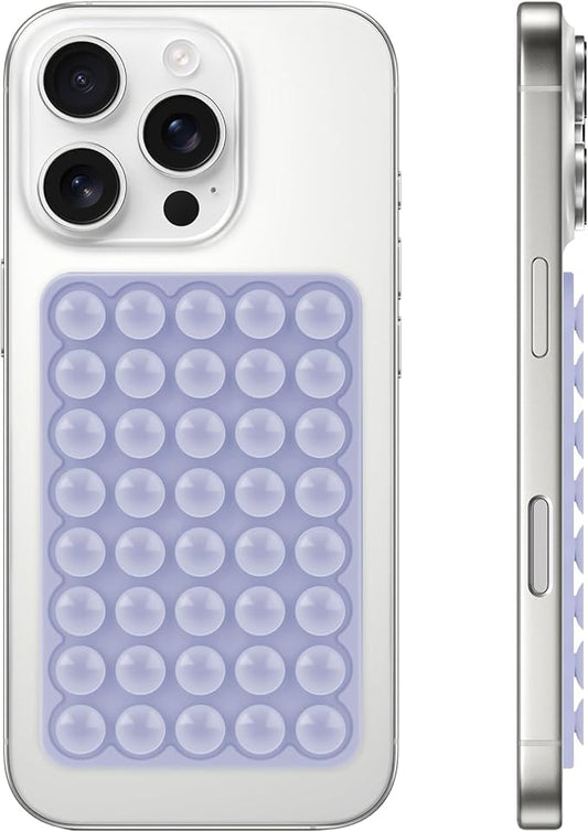 Yojaro Silicone Suction Phone Case Mount, Non Slip Suction Cup Phone Mount, Phone Accessories Holder for Selfies and Videos, Silicon Adhesive Phone Stand Sticky for Cell Phone Lavender