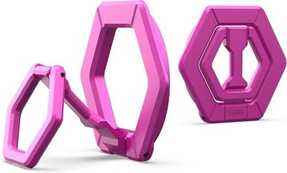 URBAN ARMOR GEAR UAG Magnetic Phone Ring Stand Compatible with MagSafe Magnet, Removable Metal Finger Ring Grip & 360 Rotation Adjustable Kickstand for iPhone 16/15, Galaxy S25, S24, Orchid Pink