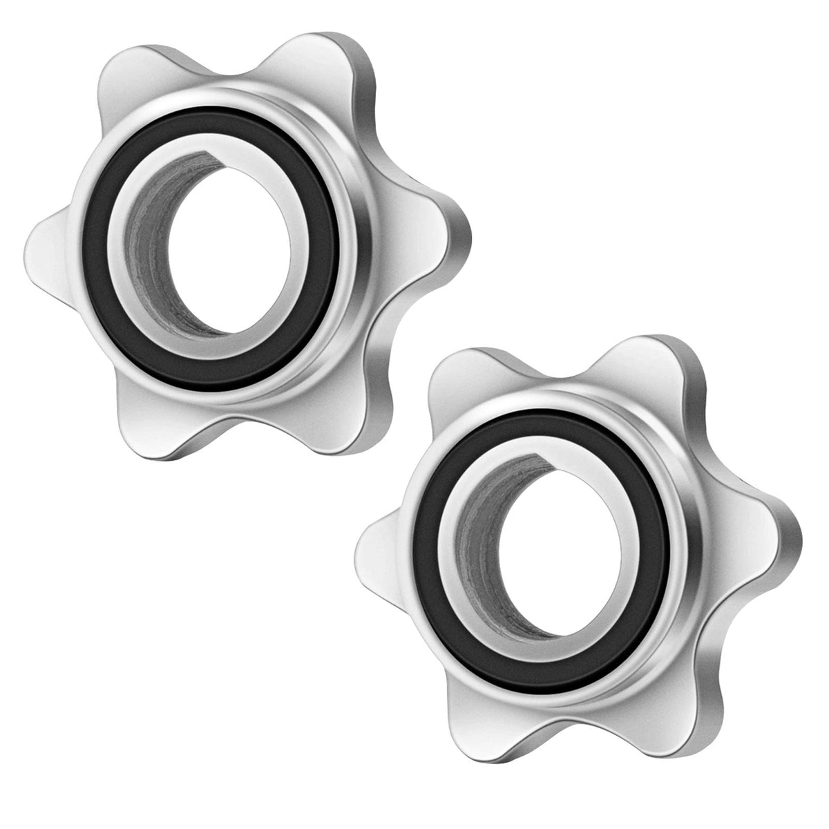Lamoutor 2Pcs Anti-Slip Hex Nut Collar Screw for Barbell Dumbbell Weight Lifting 28mm