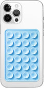 Silicone Suction Phone Case Mount, Non Slip Sticky Phone Grip for Cellphone, Silicon Adhesive Suction Cup Phone Mount, Strong Grip Holder for Selfies and Videos (Baby Blue)